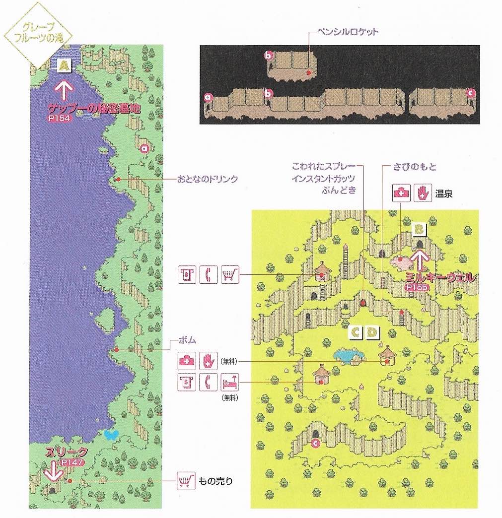 マップ付 サターンバレー攻略チャート Mother２ マザー２ 攻略 レトロゲーム